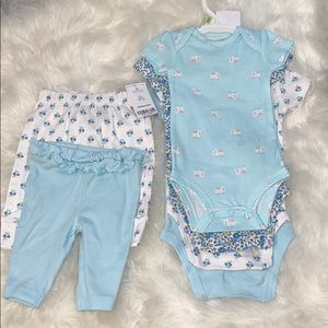 Baby girl onesie and bottom set bundle NWT